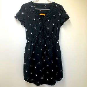 Meemoza navy short sleeve dress size M Canadian made